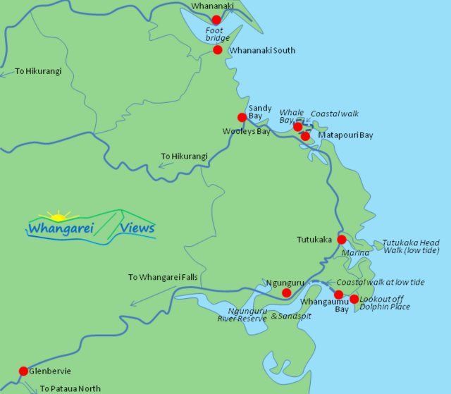 Tutukaka Coast map
