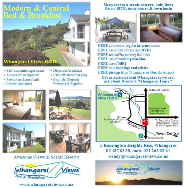 Whangarei Views Bed and Breakfast Apartment Whangarei